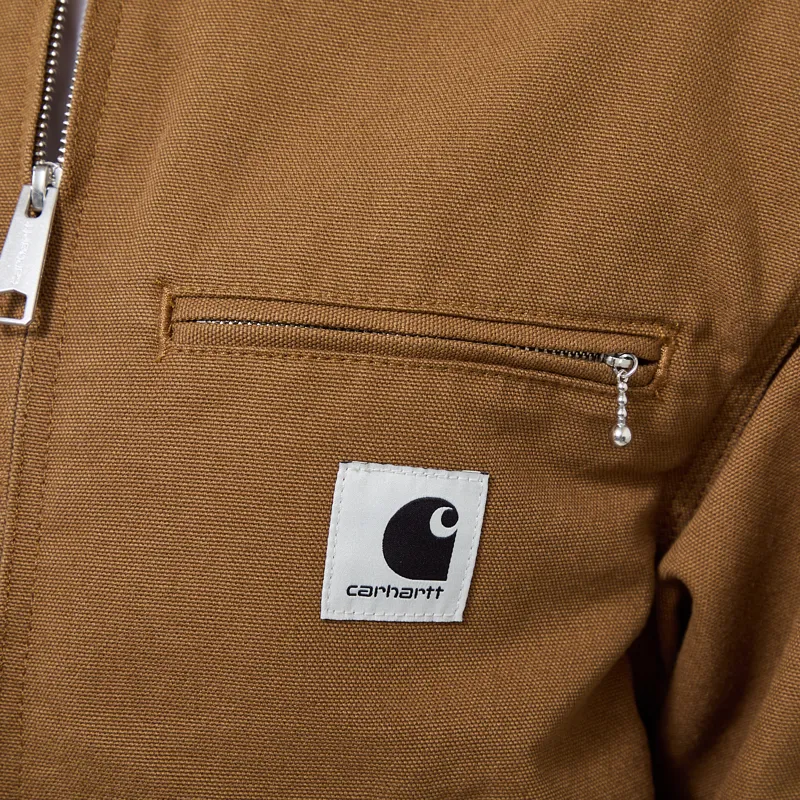 Carhartt WIP Womens OG Detroit Jacket WIP H Brown Tobacco Rinsed-5