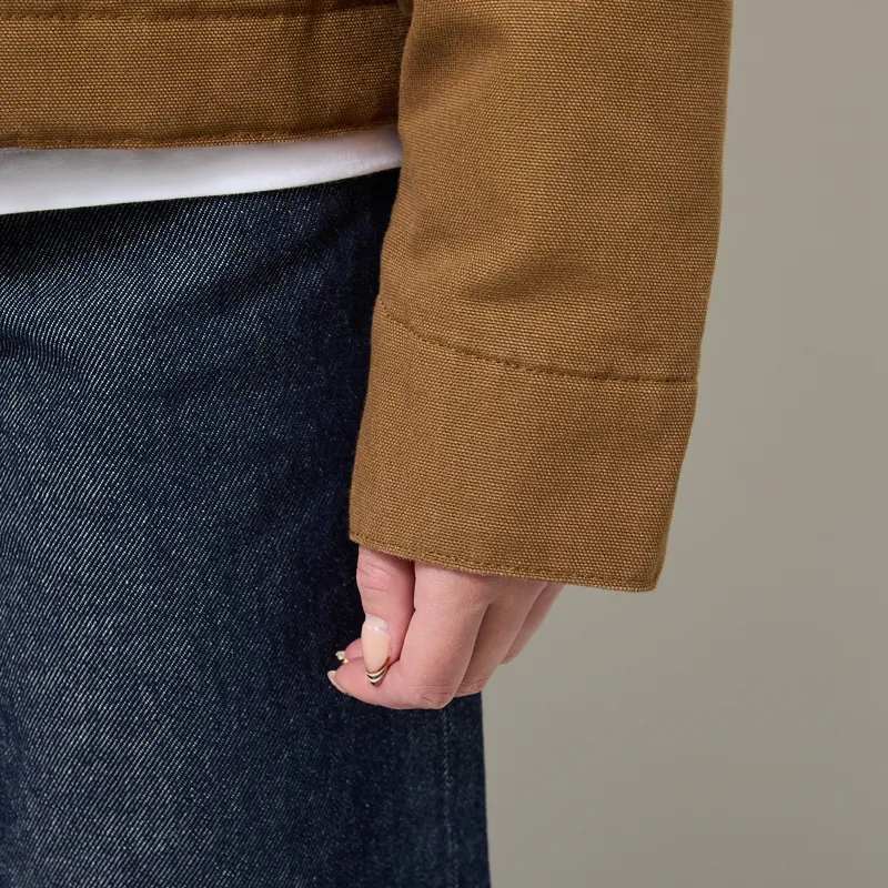 Carhartt WIP Womens OG Detroit Jacket WIP H Brown Tobacco Rinsed-9