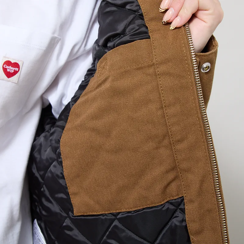 Carhartt WIP Womens OG Detroit Jacket WIP H Brown Tobacco Rinsed-6