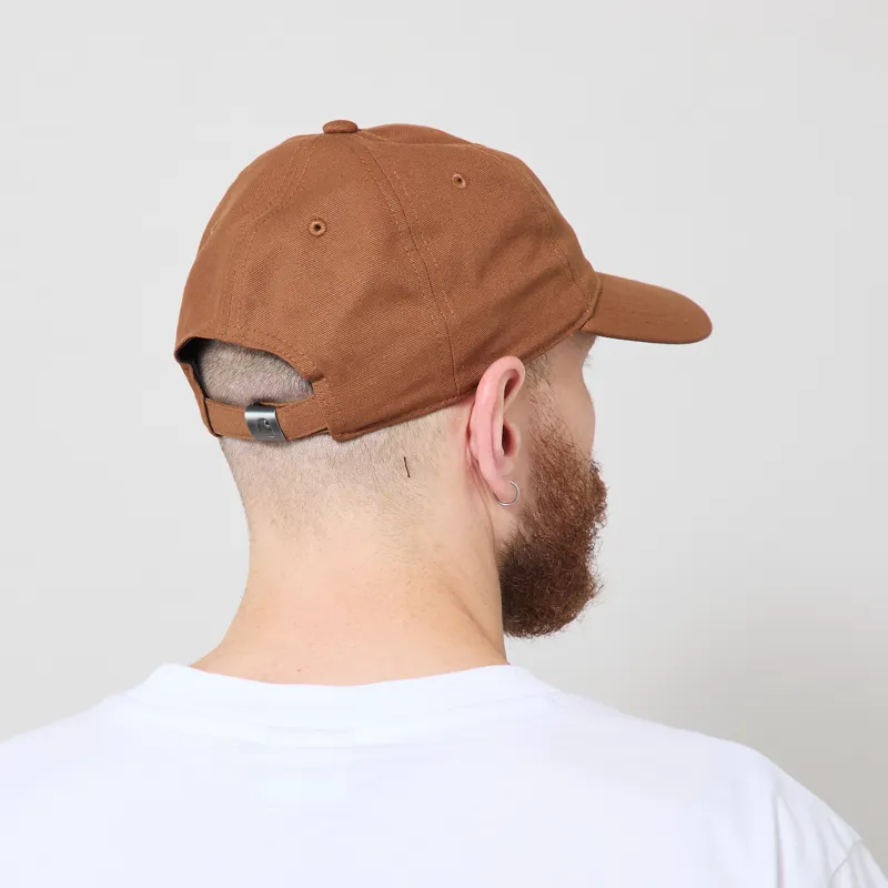 Carhartt WIP Canvas Script Cap WIP H Brown Black-2