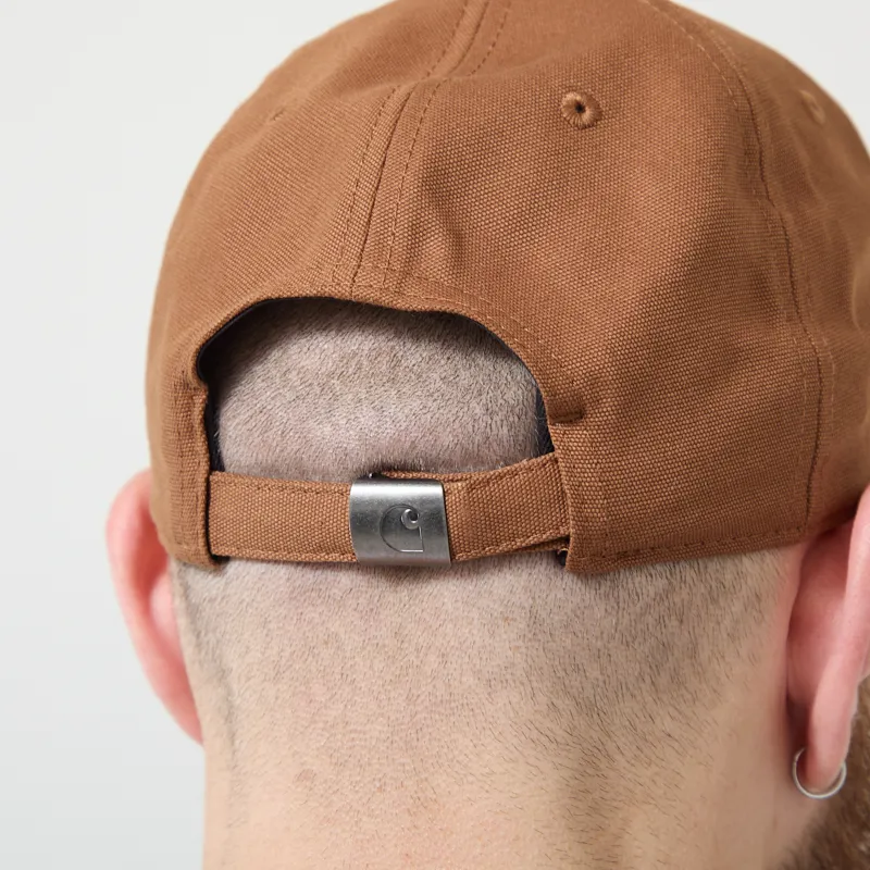 Carhartt WIP Canvas Script Cap WIP H Brown Black-3
