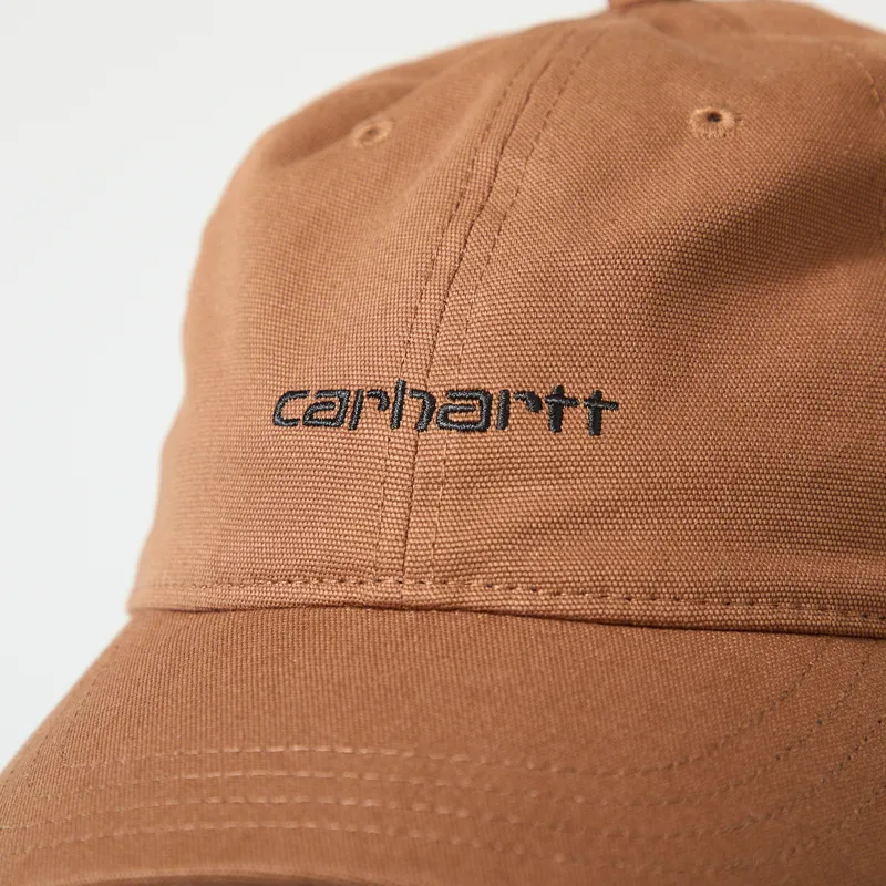 Carhartt WIP Canvas Script Cap WIP H Brown Black-4
