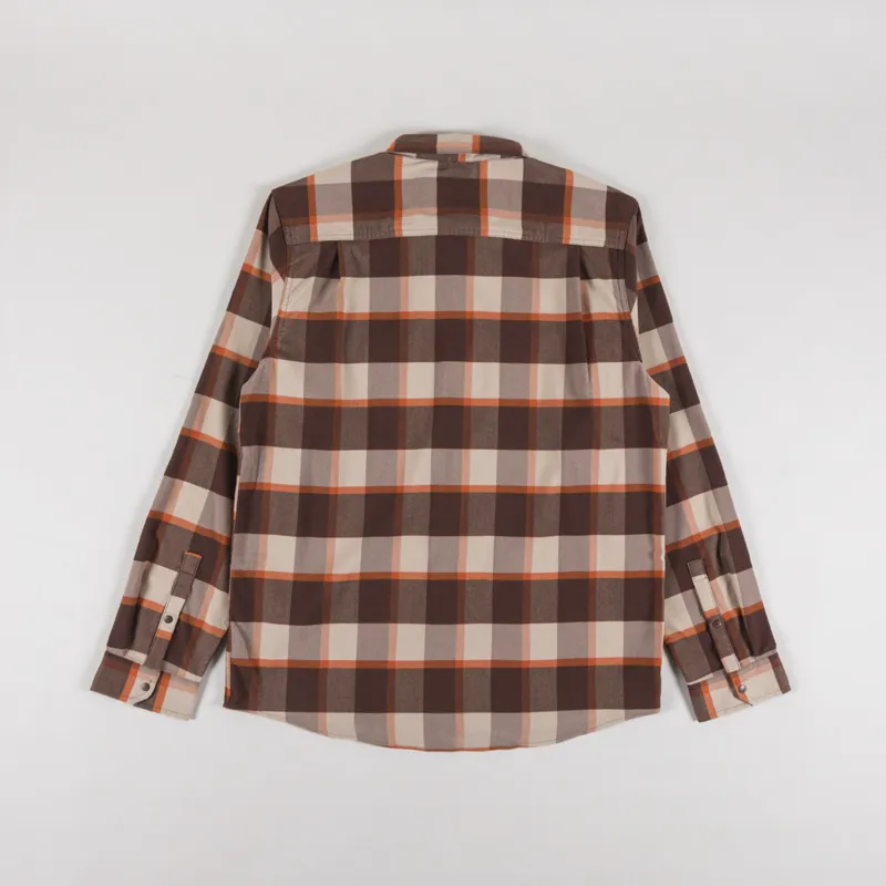 Patagonia Canyonite Flannel Shirt Cliffs Edge Molasses Brown-1