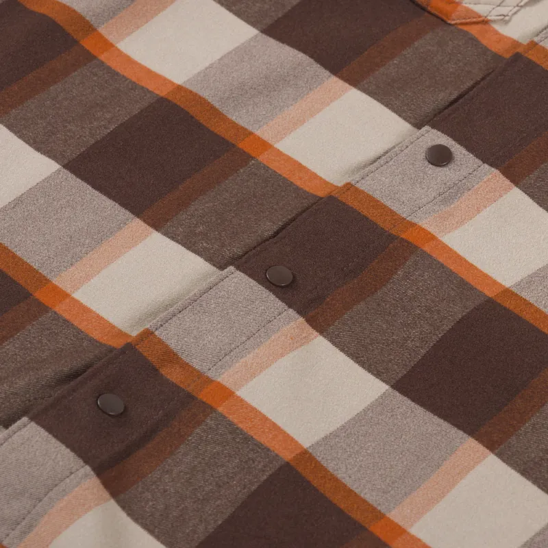 Patagonia Canyonite Flannel Shirt Cliffs Edge Molasses Brown-5