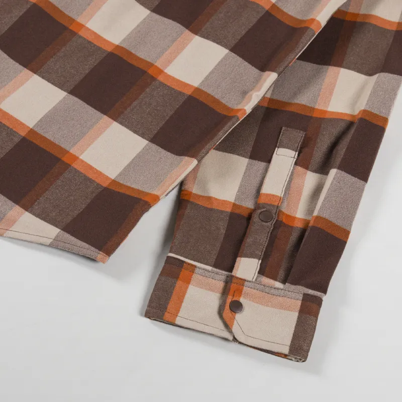 Patagonia Canyonite Flannel Shirt Cliffs Edge Molasses Brown-8