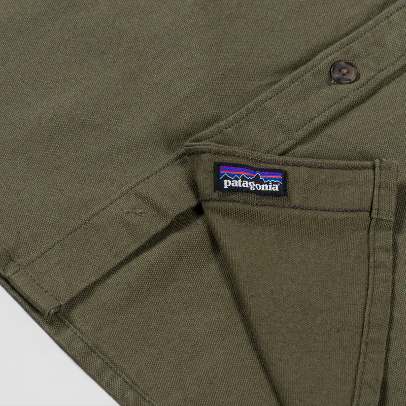 Patagonia Point Reyes Canvas Shirt Basin Green-7