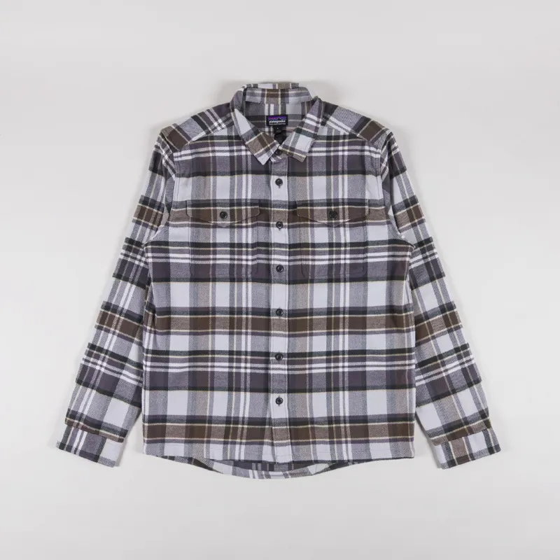 Patagonia Fjord Flannel Shirt Blizzard Salt Grey