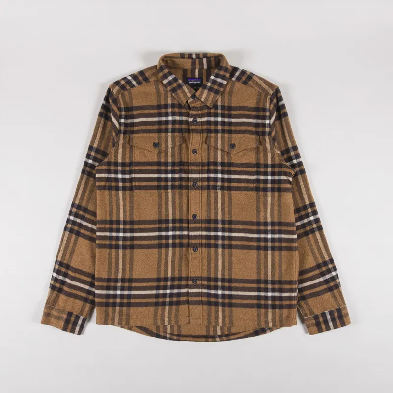 Patagonia Fjord Flannel Shirt Catch Deer Brown