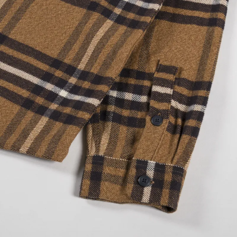 Patagonia Fjord Flannel Shirt Catch Deer Brown-9