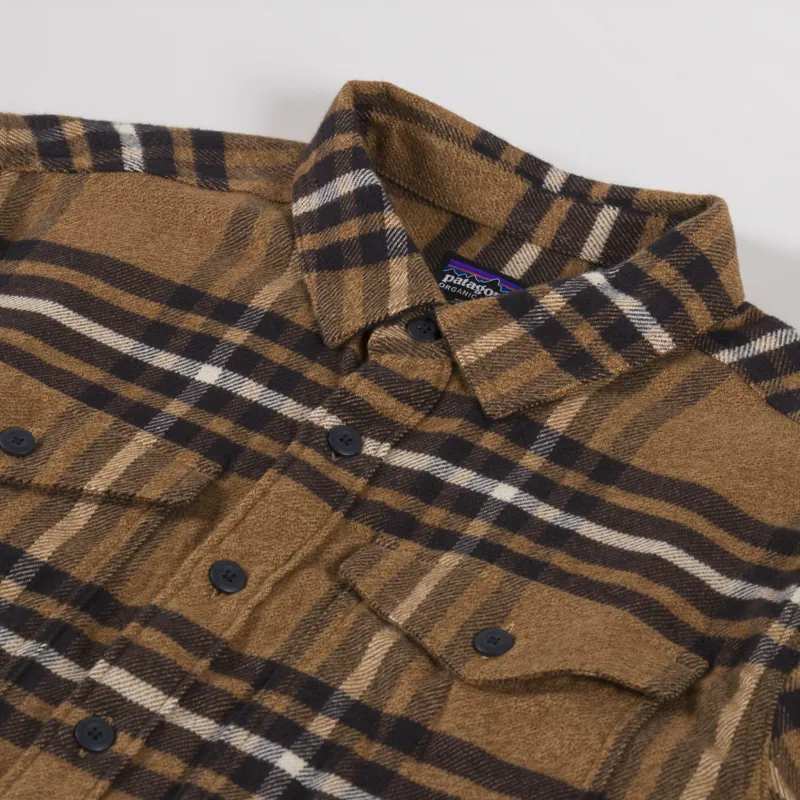 Patagonia Fjord Flannel Shirt Catch Deer Brown-4