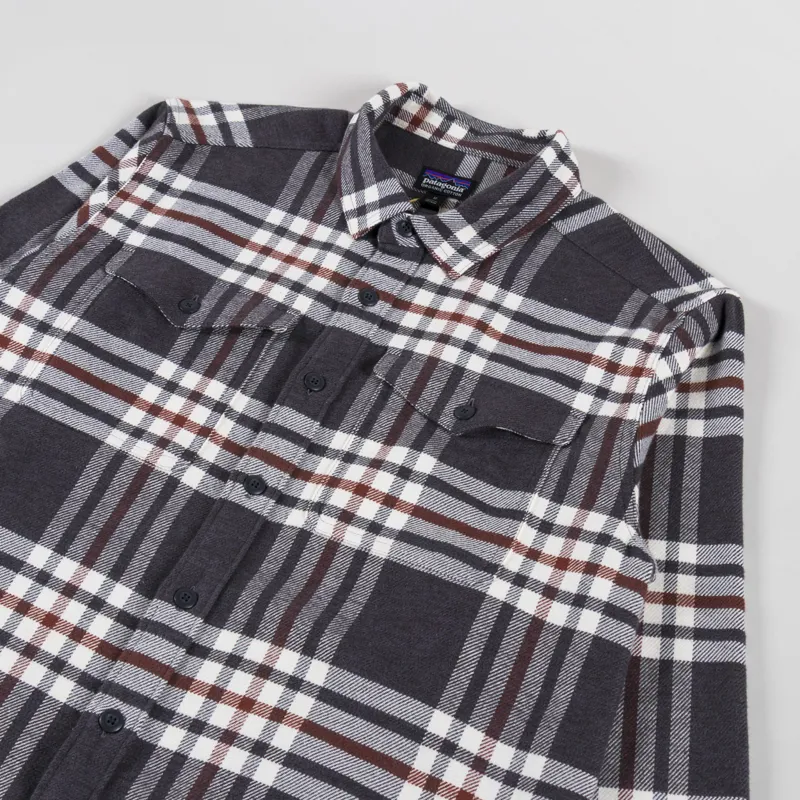 Patagonia Fjord Flannel Shirt Catch Ink Black-2