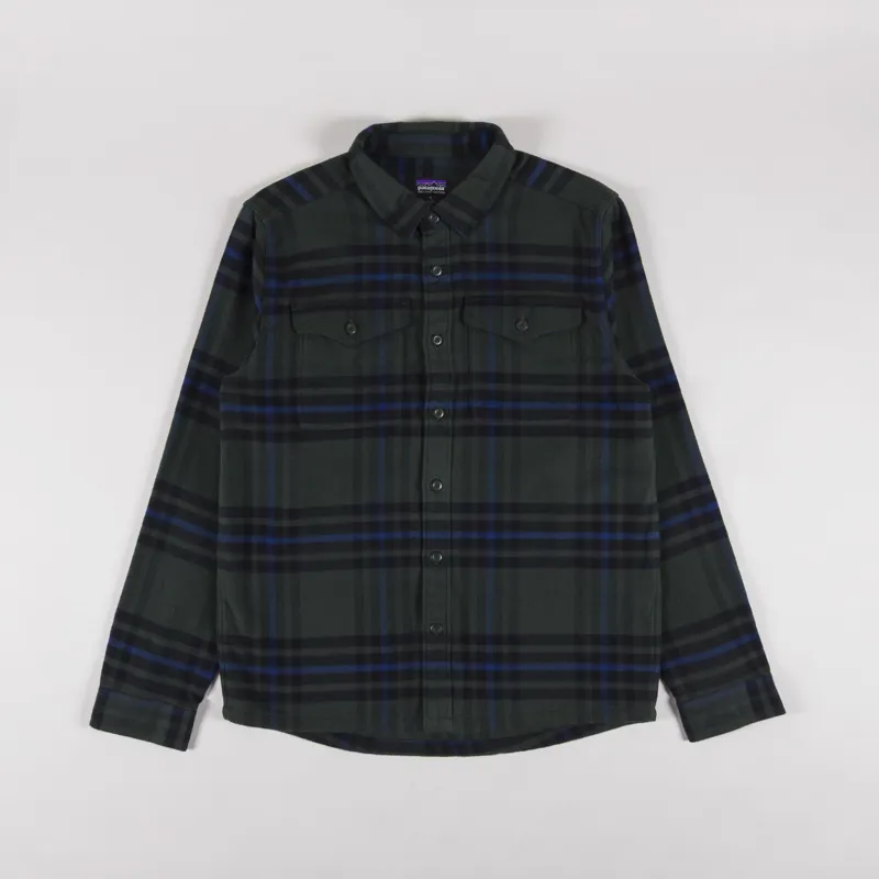 Patagonia Fjord Flannel Shirt Catch Old Growth Green