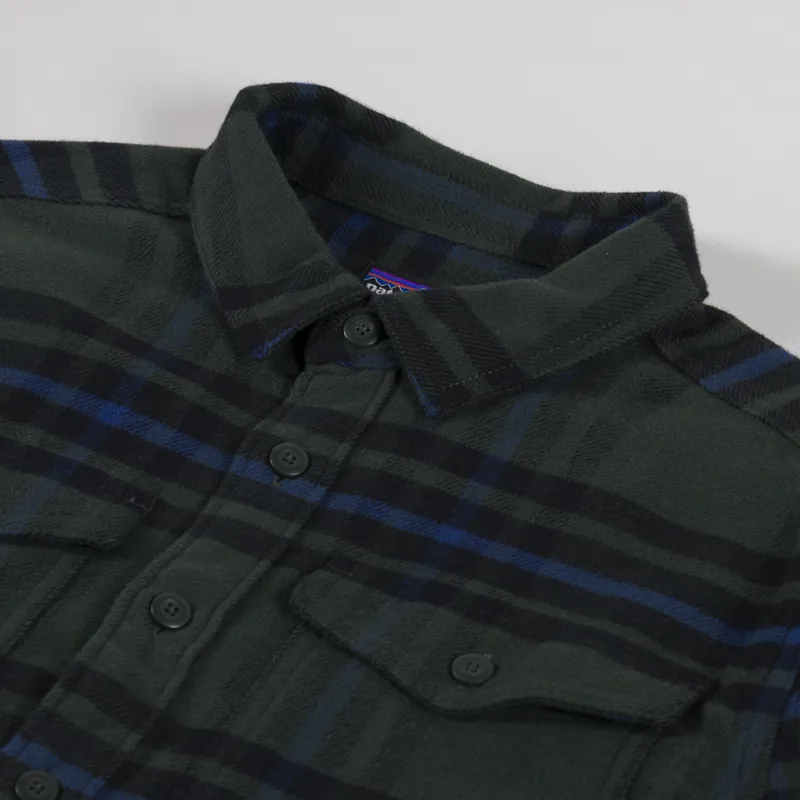 Patagonia Fjord Flannel Shirt Catch Old Growth Green-4