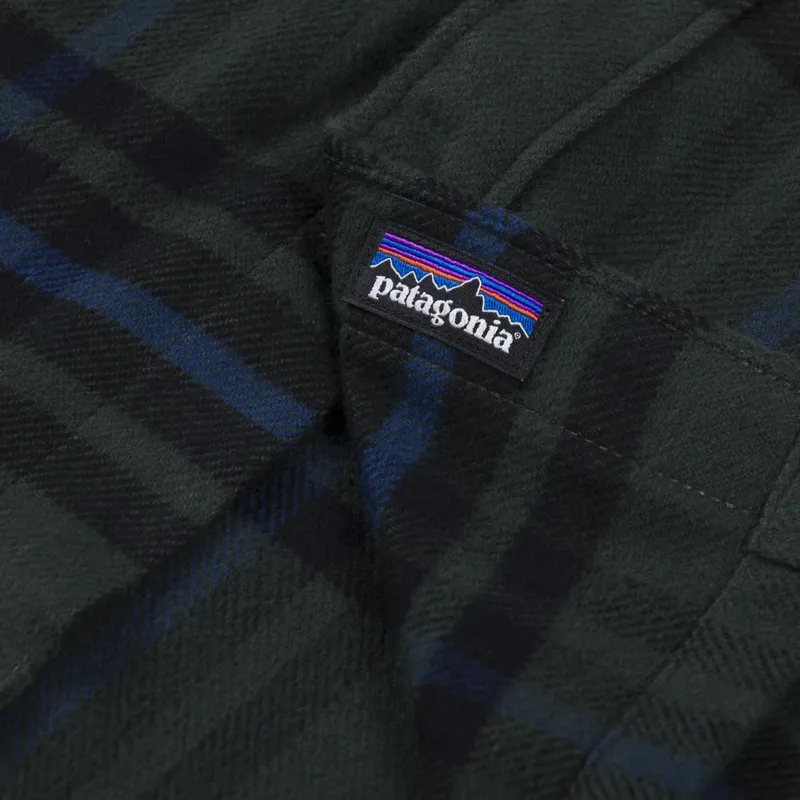 Patagonia Fjord Flannel Shirt Catch Old Growth Green-5
