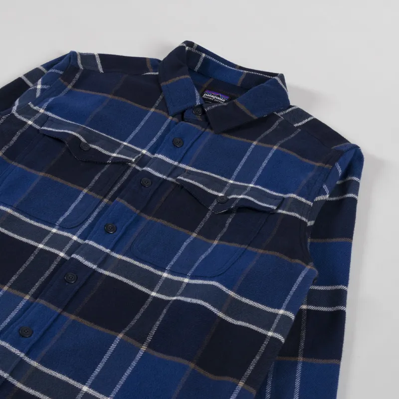 Patagonia Fjord Flannel Shirt Cycles Sunken Blue-2