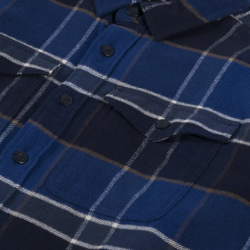 Patagonia Fjord Flannel Shirt Cycles Sunken Blue-5