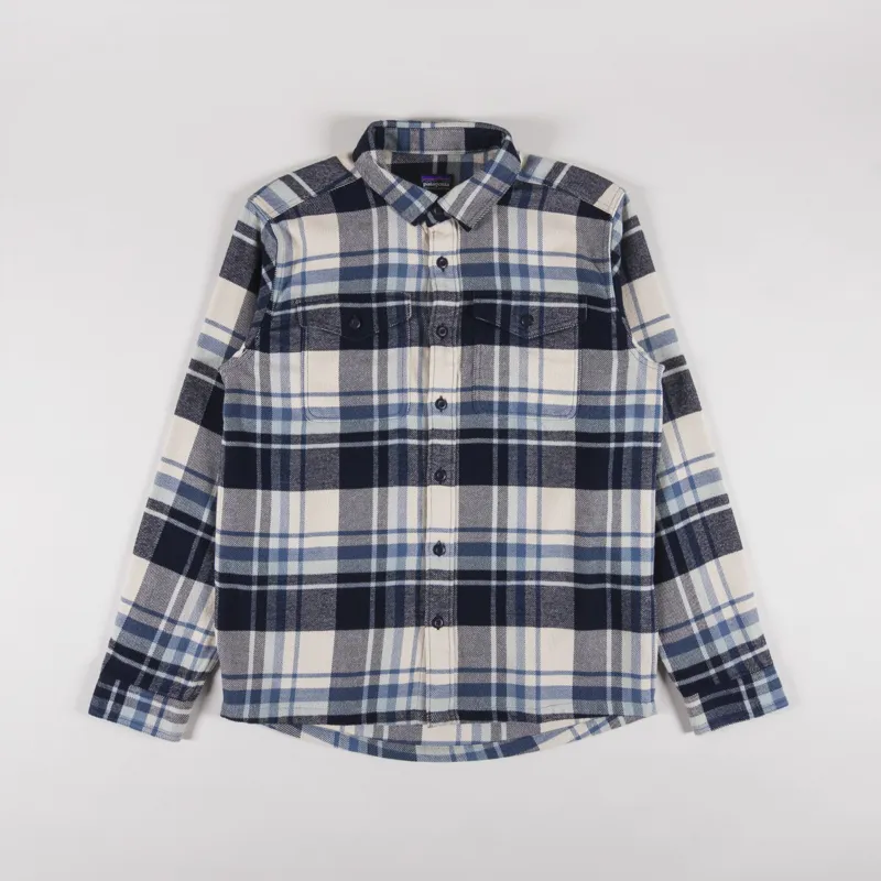 Patagonia Fjord Flannel Shirt Hibernate Sunken Blue