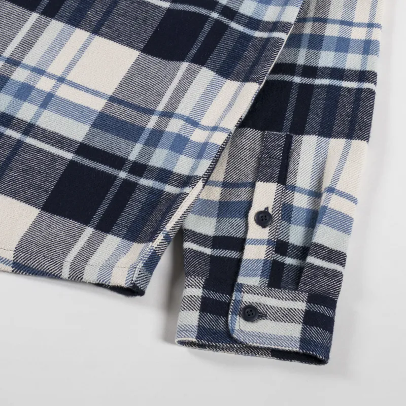 Patagonia Fjord Flannel Shirt Hibernate Sunken Blue-8