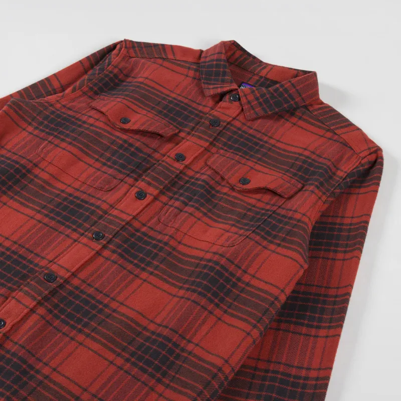 Patagonia Fjord Flannel Shirt Cascade Burnished Red-2