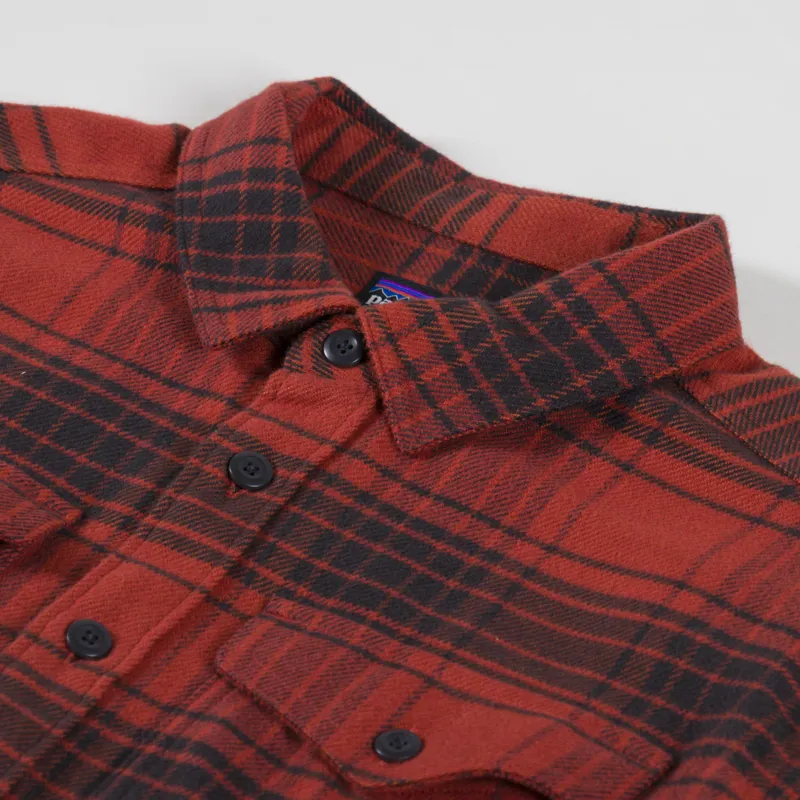 Patagonia Fjord Flannel Shirt Cascade Burnished Red-4