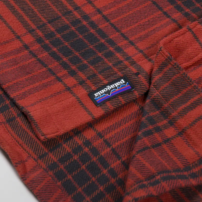 Patagonia Fjord Flannel Shirt Cascade Burnished Red-5