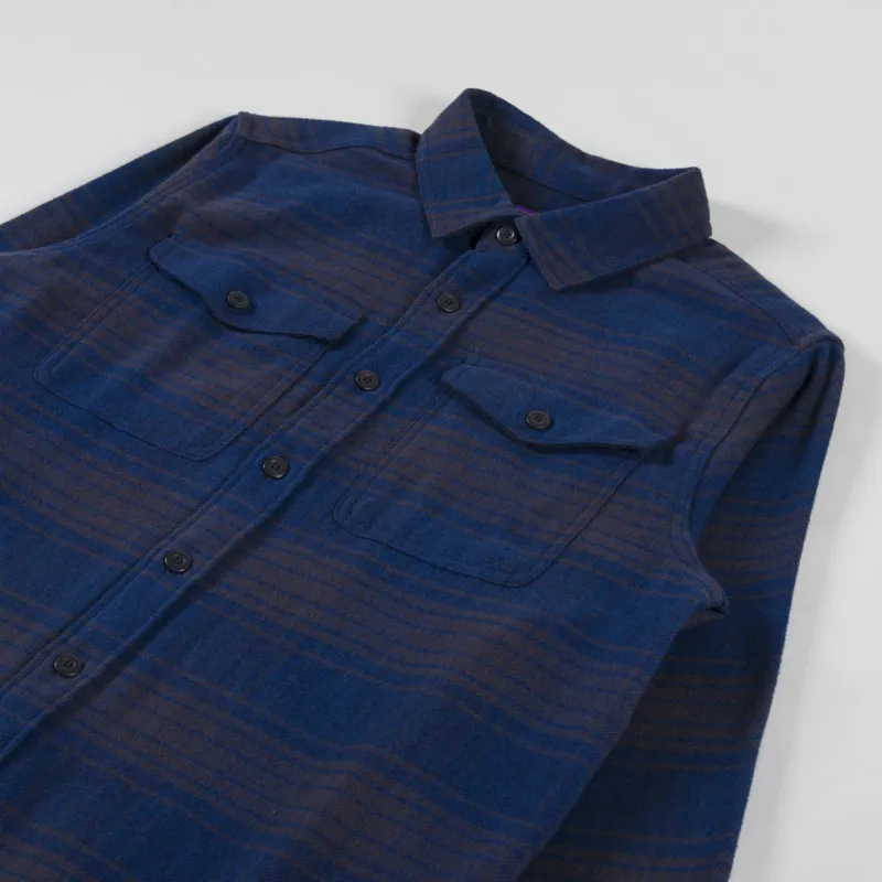 Patagonia Fjord Flannel Shirt Cascade Tidepool Blue-2
