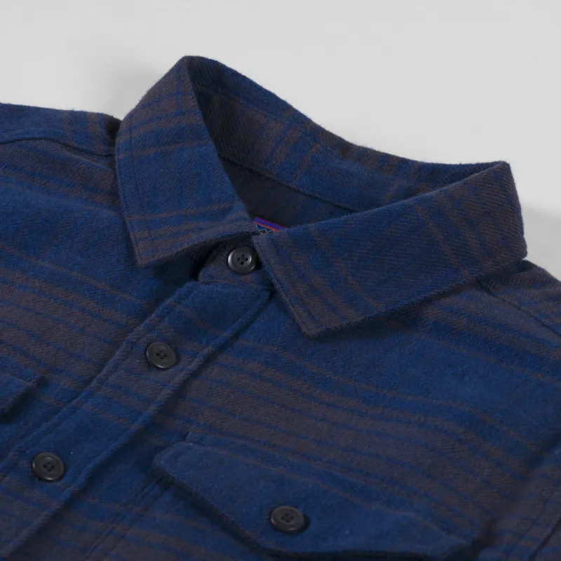 Patagonia Fjord Flannel Shirt Cascade Tidepool Blue-4