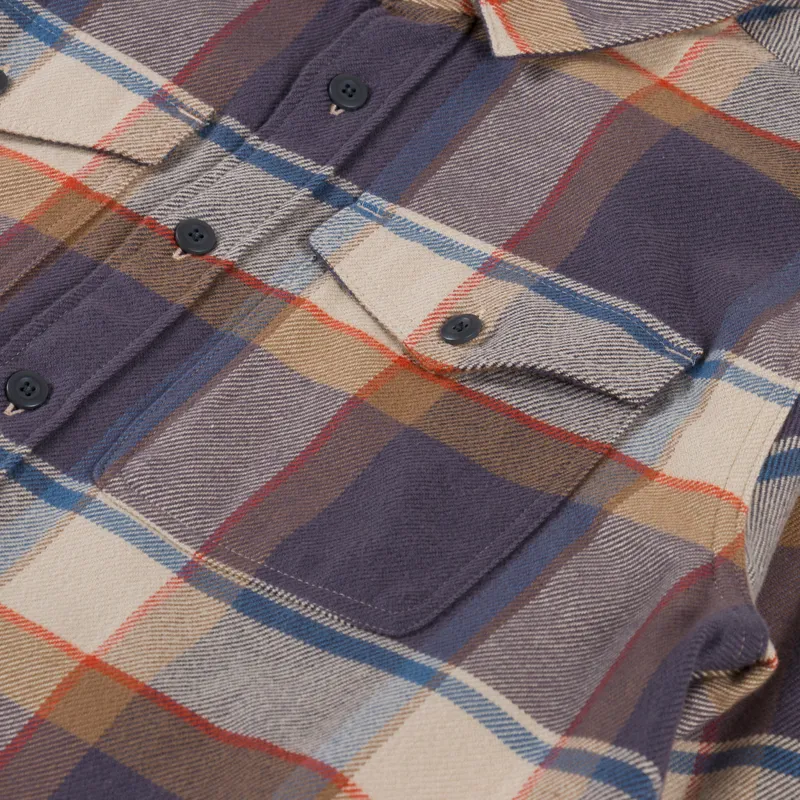 Patagonia Fjord Flannel Shirt Sunrise Ridge Forge Grey-5