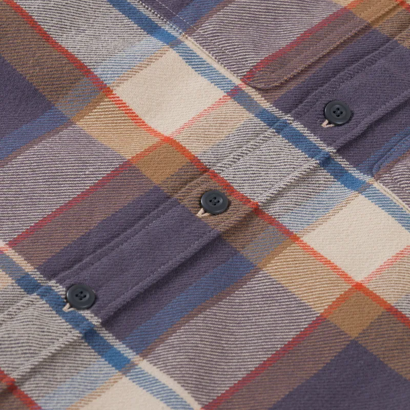 Patagonia Fjord Flannel Shirt Sunrise Ridge Forge Grey-6