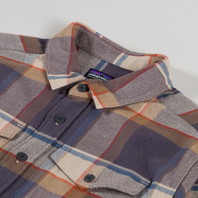 Patagonia Fjord Flannel Shirt Sunrise Ridge Forge Grey-4