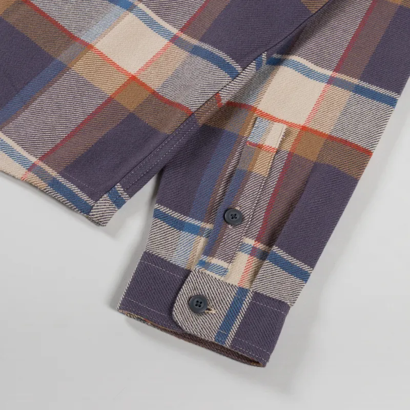 Patagonia Fjord Flannel Shirt Sunrise Ridge Forge Grey-8