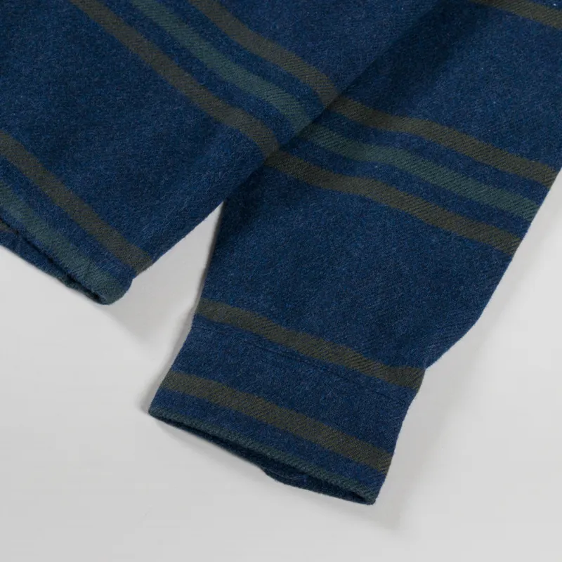 Patagonia Fjord Flannel Shirt Treelined Smolder Blue-6