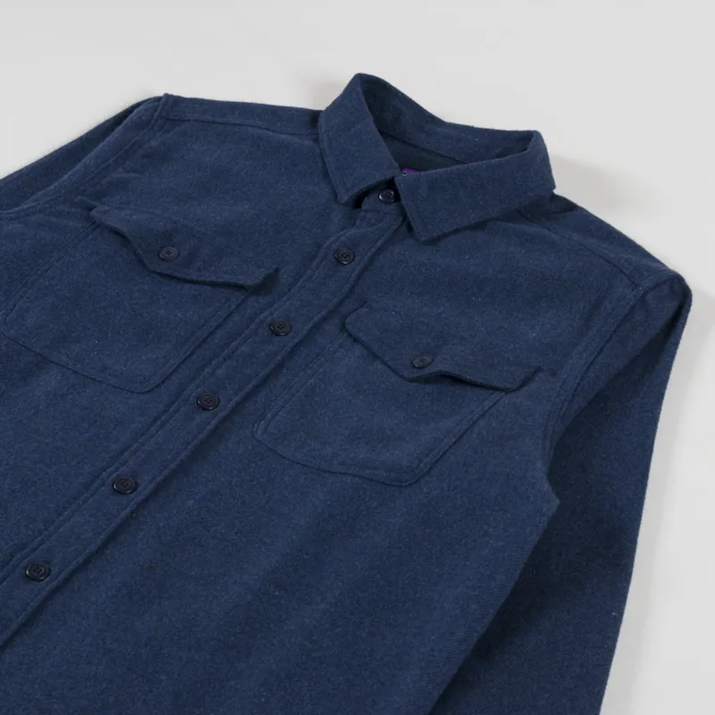 Patagonia Fjord Flannel Shirt Whole Weave New Navy-2
