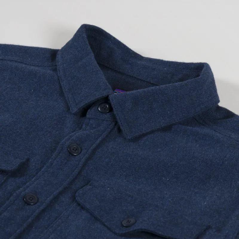 Patagonia Fjord Flannel Shirt Whole Weave New Navy-4