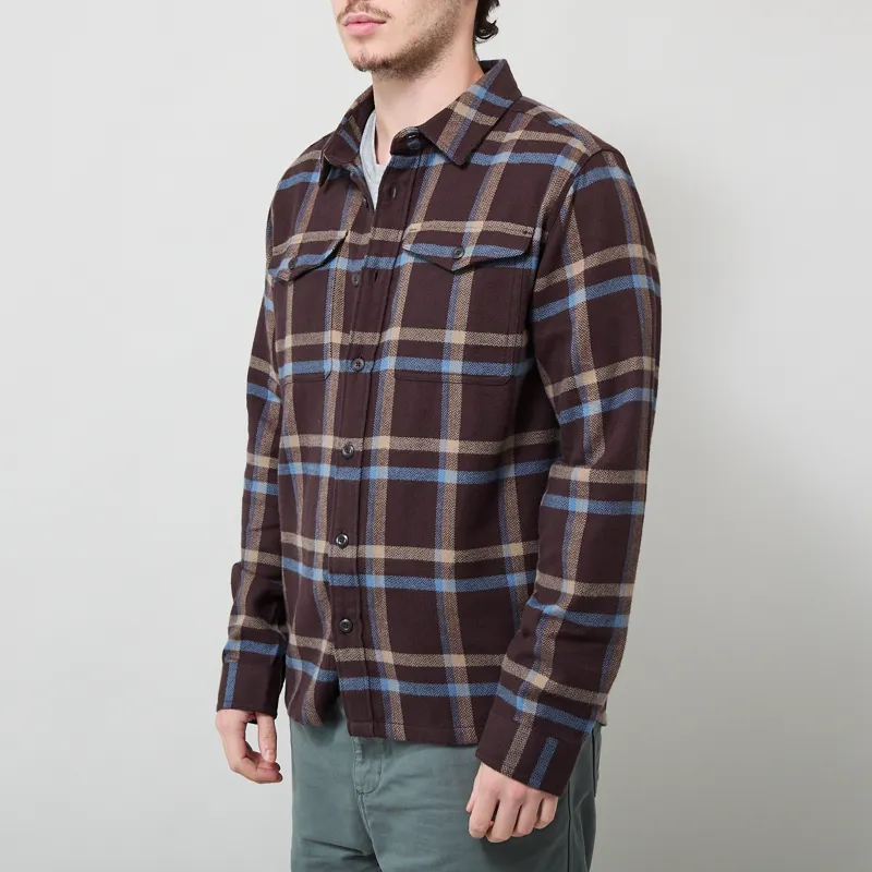 Patagonia Fjord Flannel Shirt Crossing Den Brown-1