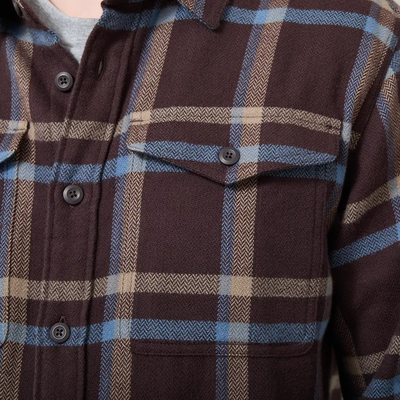 Patagonia Fjord Flannel Shirt Crossing Den Brown-4