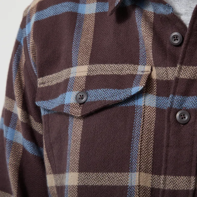 Patagonia Fjord Flannel Shirt Crossing Den Brown-5