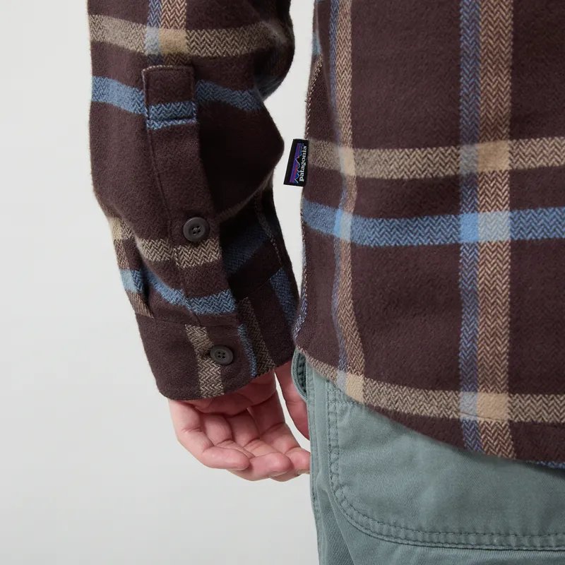 Patagonia Fjord Flannel Shirt Crossing Den Brown-8
