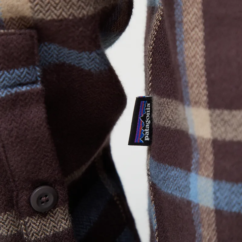 Patagonia Fjord Flannel Shirt Crossing Den Brown-9