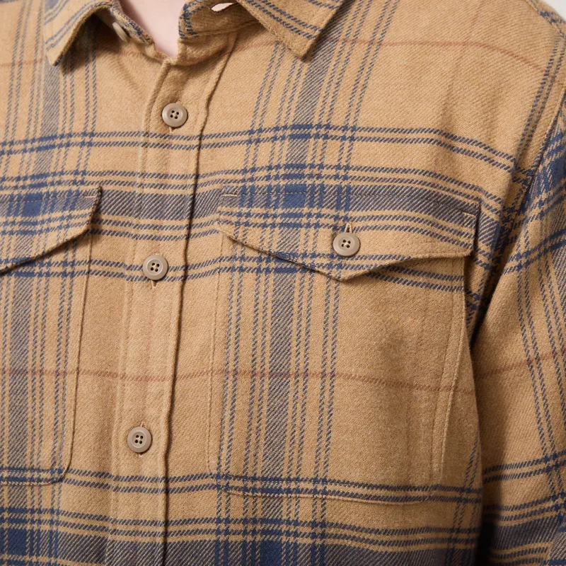 Patagonia Fjord Flannel Shirt Dissolve Slab Khaki-4