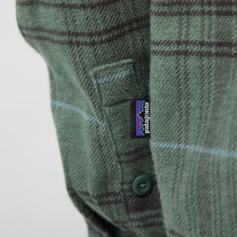 Patagonia Fjord Flannel Shirt Dissolve Treeline Green-8