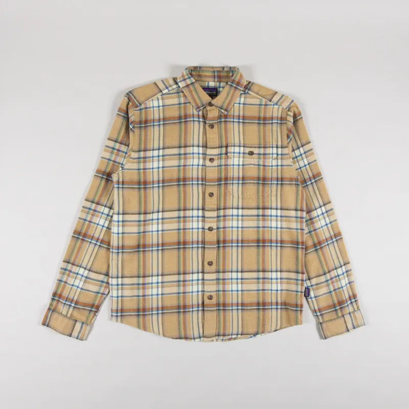 Patagonia Lightweight Fjord Flannel Shirt Daydream Beeswax Tax