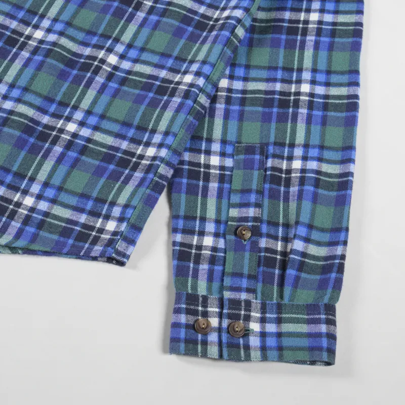 Patagonia Lightweight Fjord Flannel Shirt Nature Walk Smolder Blue-9
