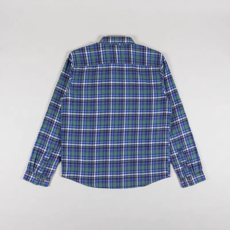 Patagonia Lightweight Fjord Flannel Shirt Nature Walk Smolder Blue-1