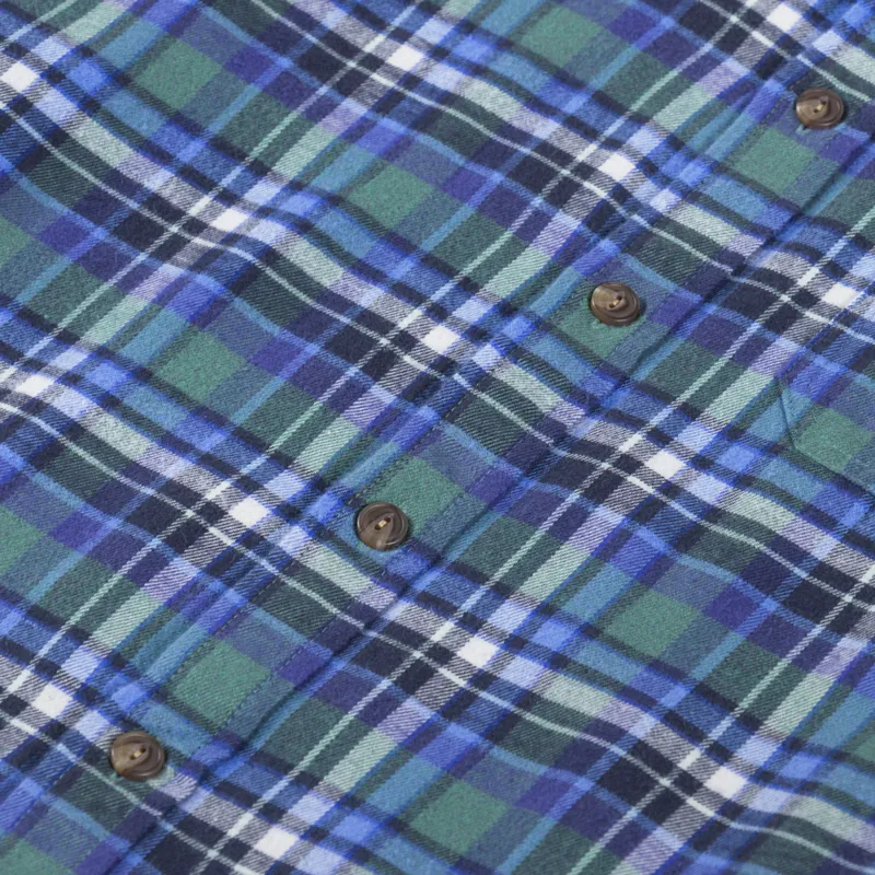 Patagonia Lightweight Fjord Flannel Shirt Nature Walk Smolder Blue-6