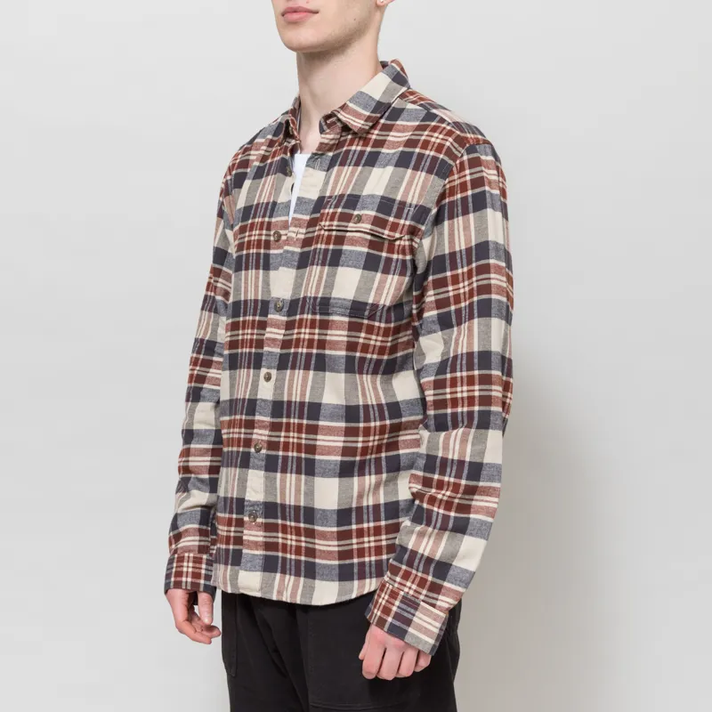 Patagonia Lightweight Fjord Flannel Shirt Paw Dried Vanilla-1