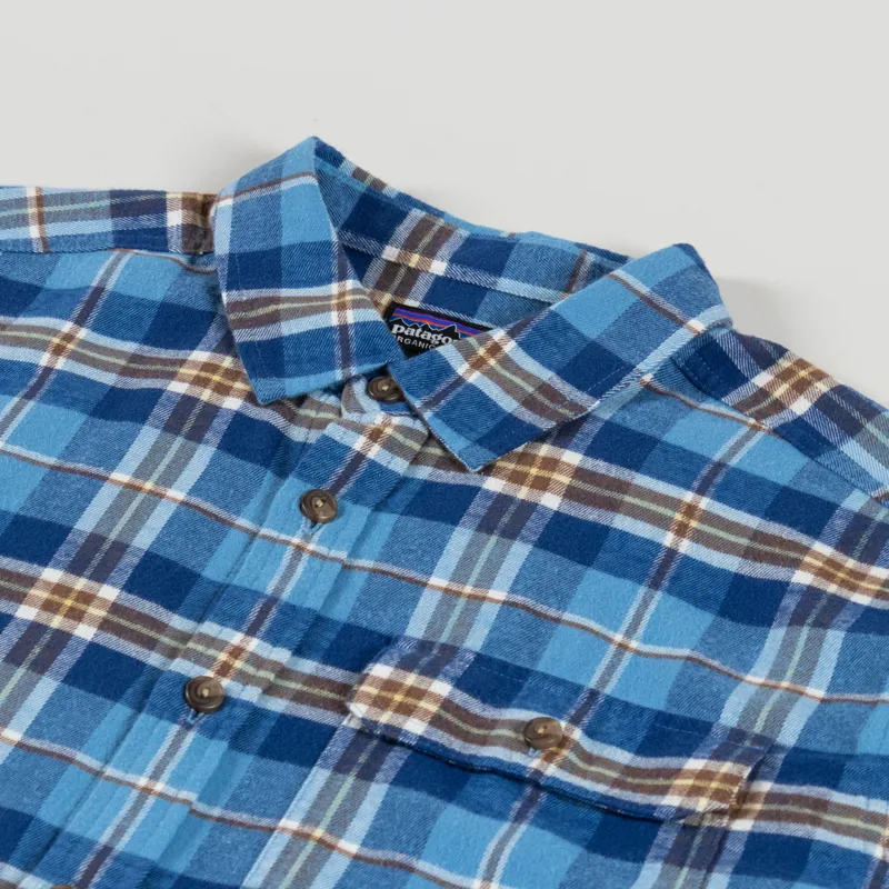 Patagonia Lightweight Fjord Flannel Shirt Prime Shore Blue-4