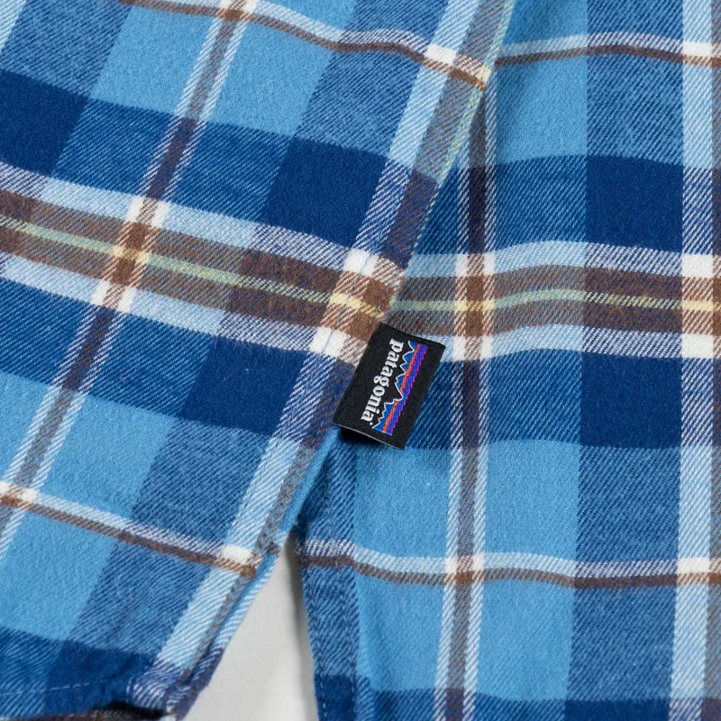 Patagonia Lightweight Fjord Flannel Shirt Prime Shore Blue-7