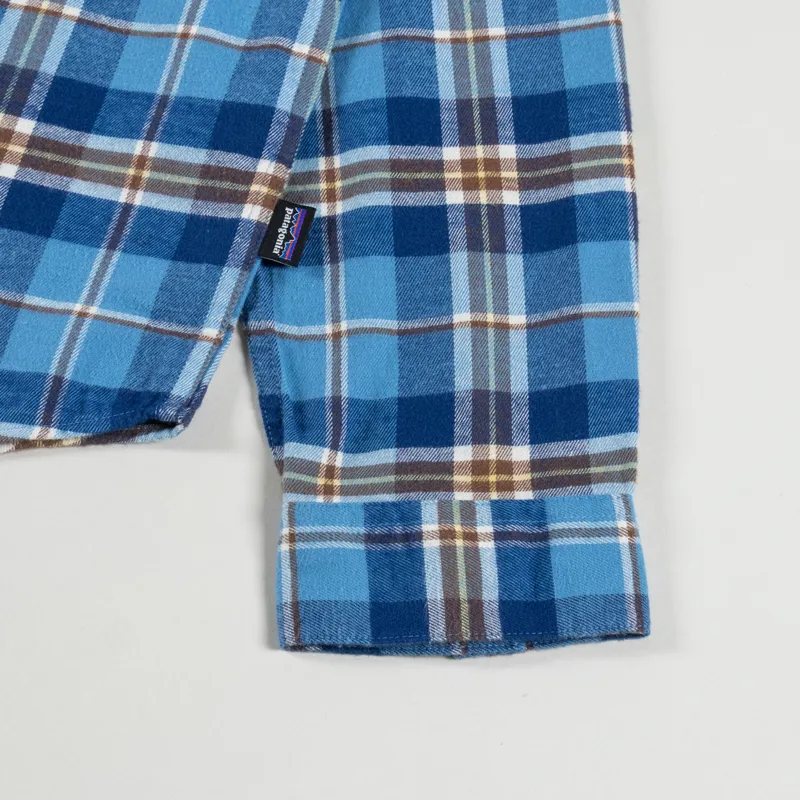 Patagonia Lightweight Fjord Flannel Shirt Prime Shore Blue-8