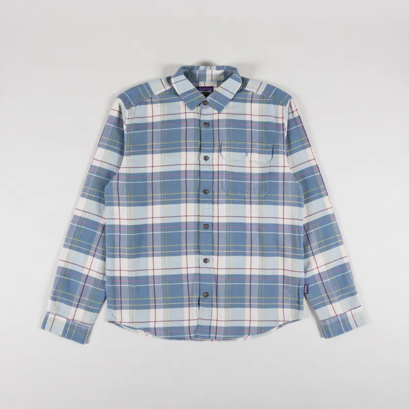 Patagonia Lightweight Fjord Flannel Shirt Raft Still Blue